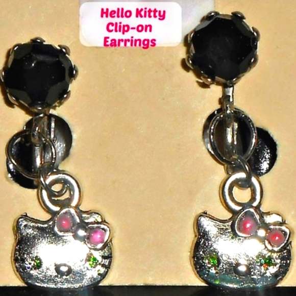 Stamped Sanrio Girl's Hello Kitty Clip Earrings - Picture 3 of 13
